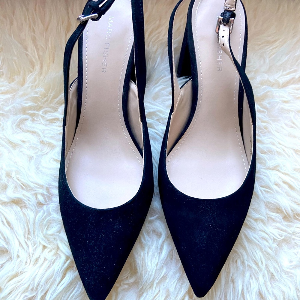 Marc Fisher velvet slingback heel sz 7.5